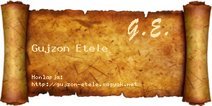 Gujzon Etele névjegykártya